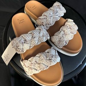 Snake print sandals